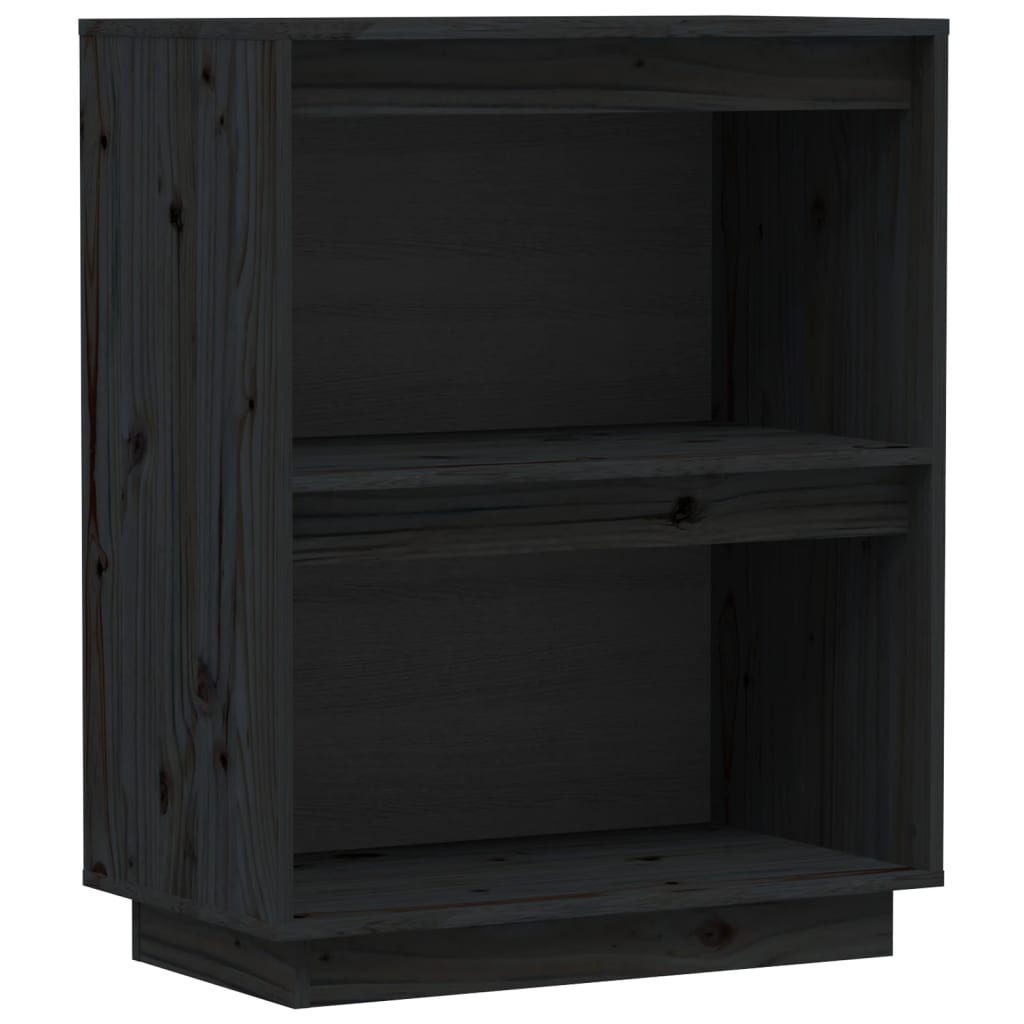 Armoire console Noir 60x34x75 cm Bois de pin solide - Buffets & bahuts