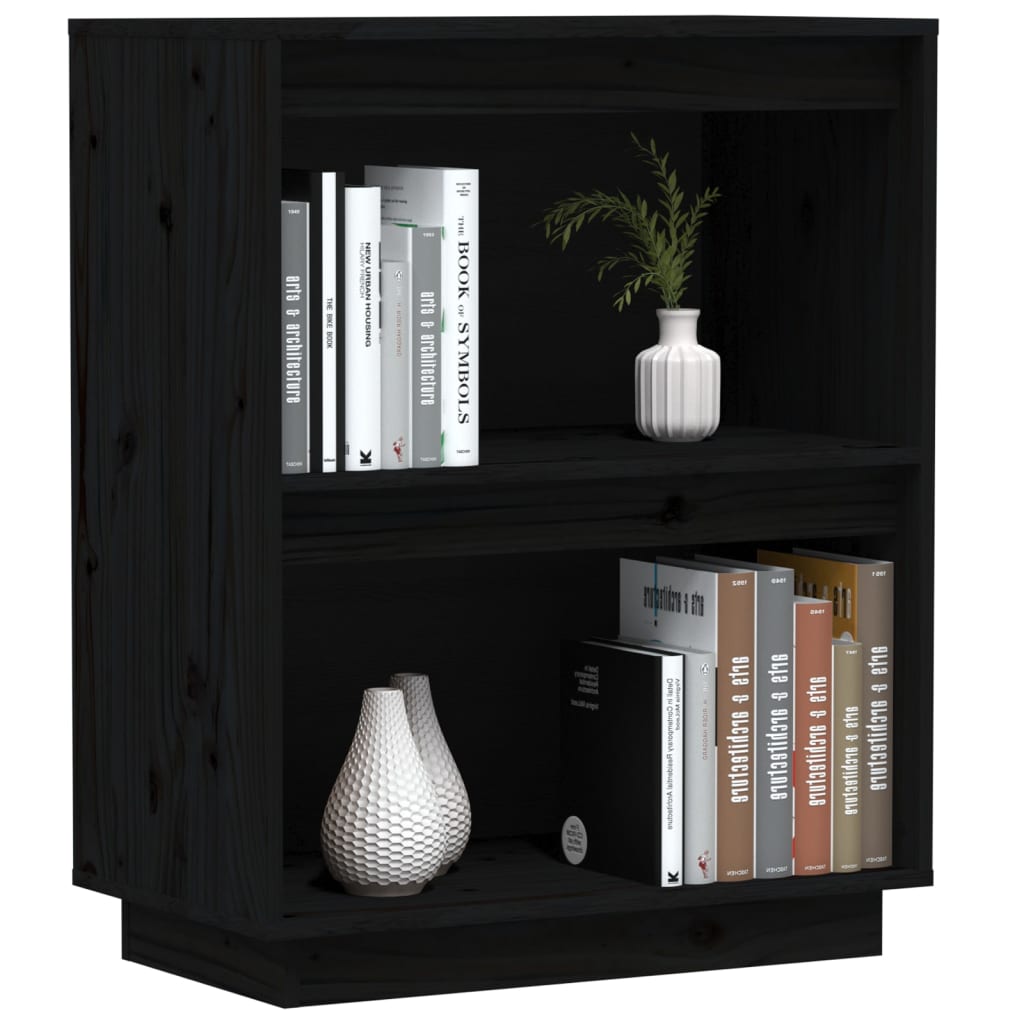 Armoire console Noir 60x34x75 cm Bois de pin solide - Buffets & bahuts