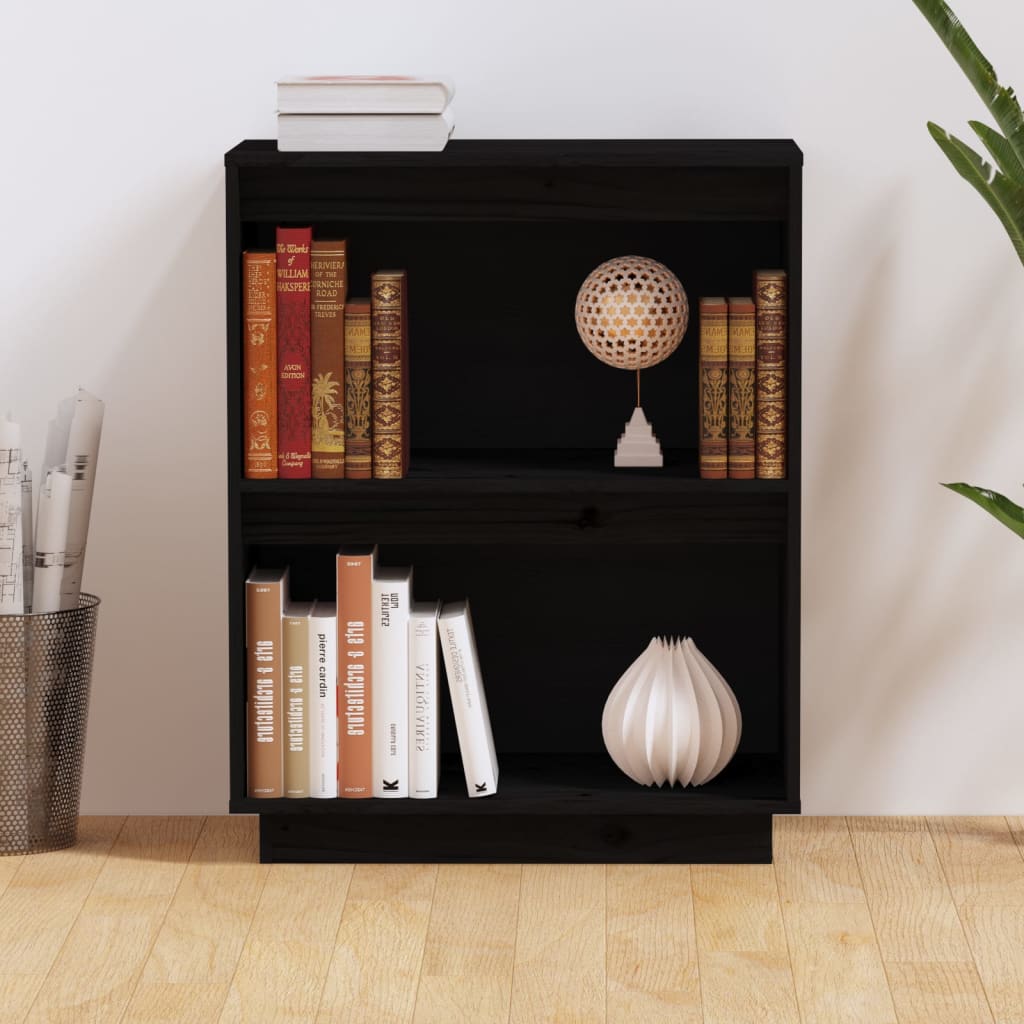 Armoire console Noir 60x34x75 cm Bois de pin solide - Buffets & bahuts
