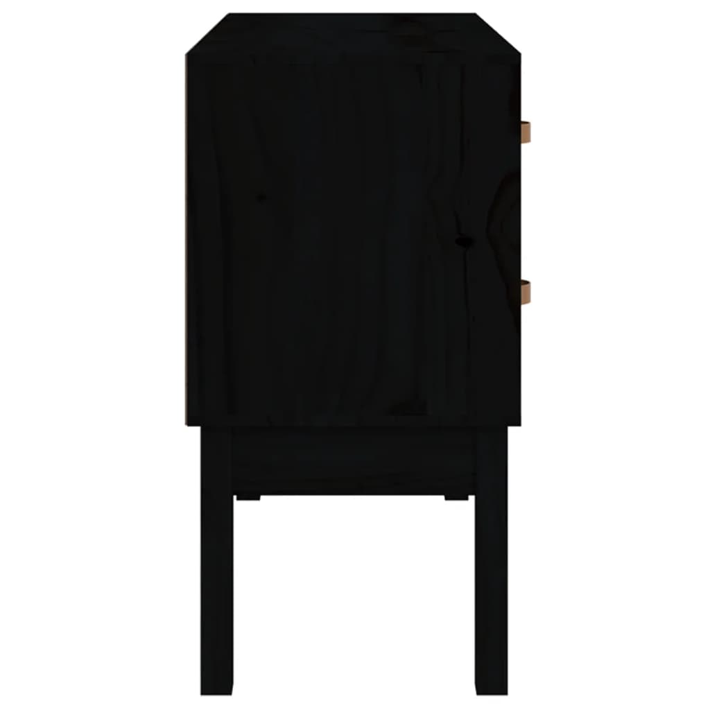 Armoire console Noir 90x40x78 cm Bois de pin solide - Buffets & bahuts