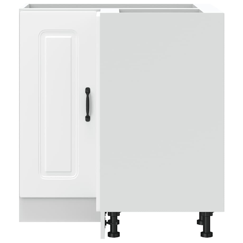Armoire d’angle de cuisine Kalmar blanc bois d’ingénierie - Meubles de cuisine
