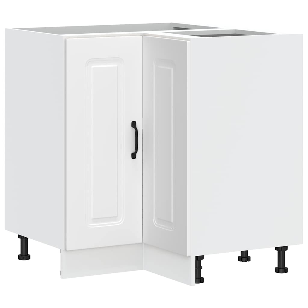 Armoire d’angle de cuisine Kalmar blanc bois d’ingénierie - Meubles de cuisine