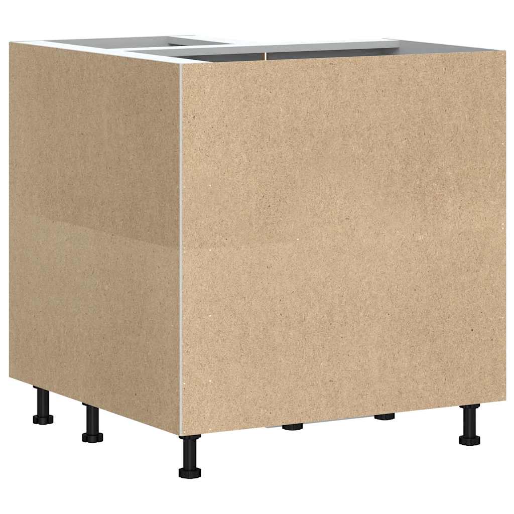 Armoire d’angle de cuisine Kalmar blanc brillant - Meubles de cuisine