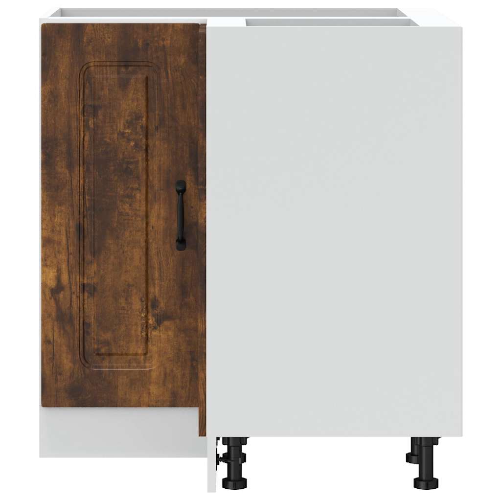 Armoire d’angle de cuisine Kalmar chêne fumé bois d’ingénierie - Meubles de cuisine