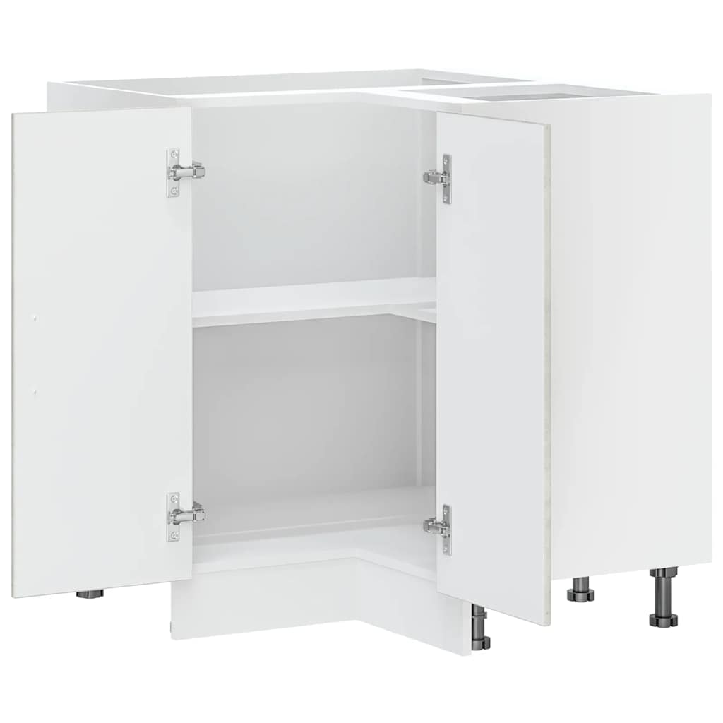 Armoire d’angle de cuisine Kalmar gris béton bois d’ingénierie - Meubles de cuisine