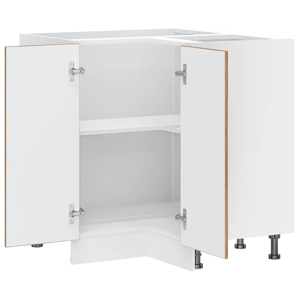 Armoire d’angle de cuisine Kalmar vieux bois bois d’ingénierie - Meubles de cuisine