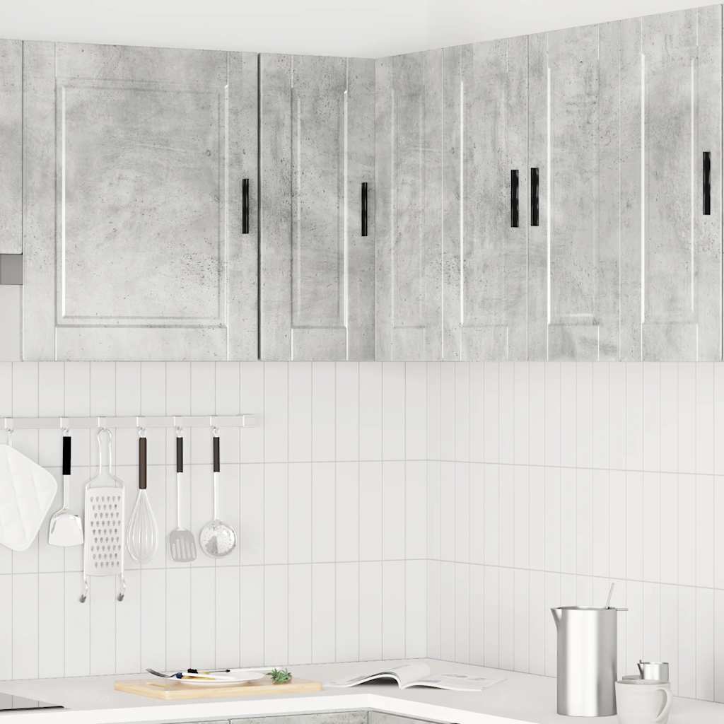 Armoire d’angle murale de cuisine Porto gris béton - Meubles de cuisine