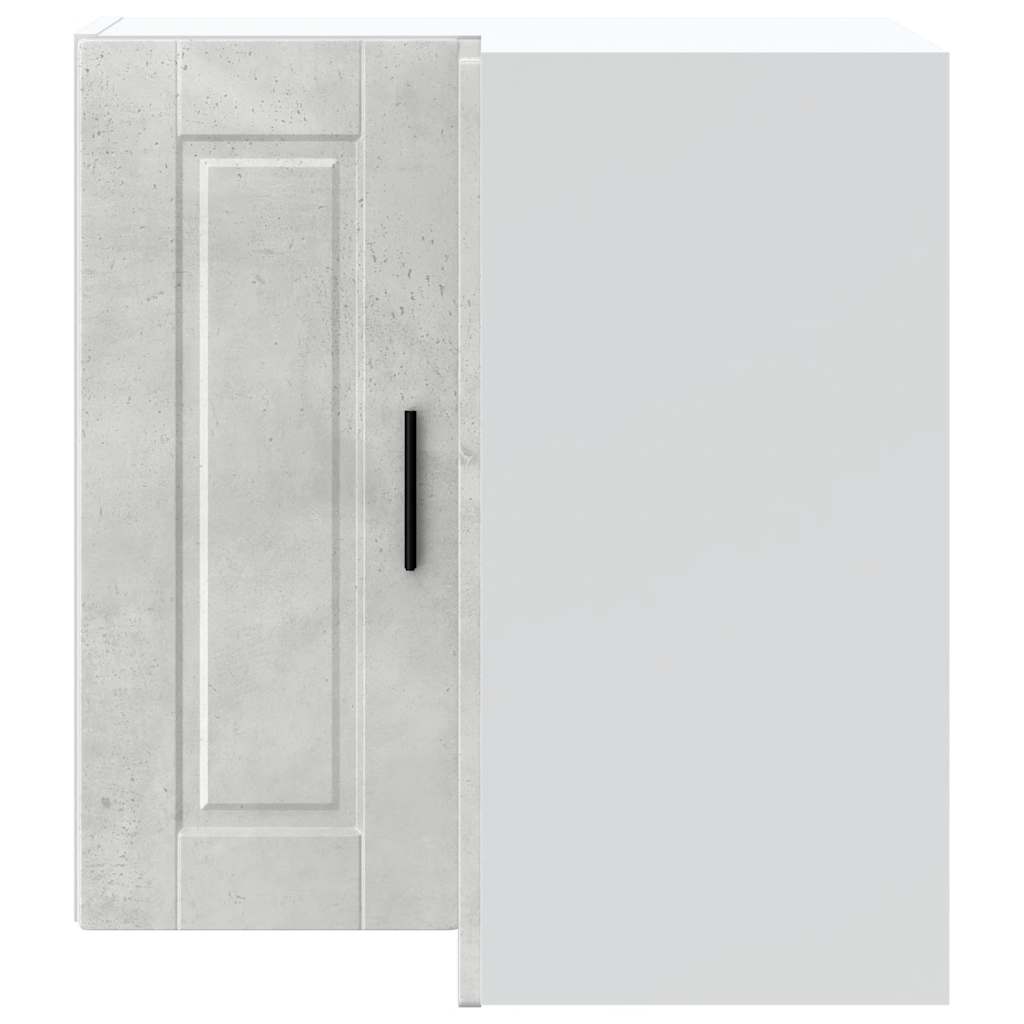 Armoire d’angle murale de cuisine Porto gris béton - Meubles de cuisine