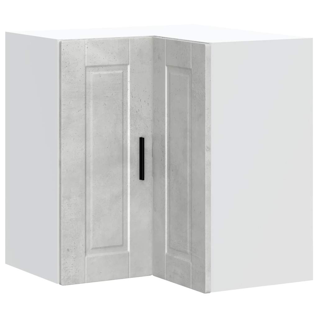 Armoire d’angle murale de cuisine Porto gris béton - Meubles de cuisine