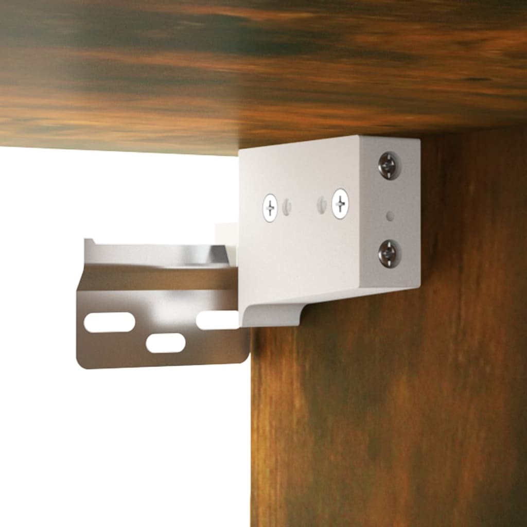 Armoire d’angle suspendue Chêne fumé Bois d’ingénierie - Meubles de cuisine