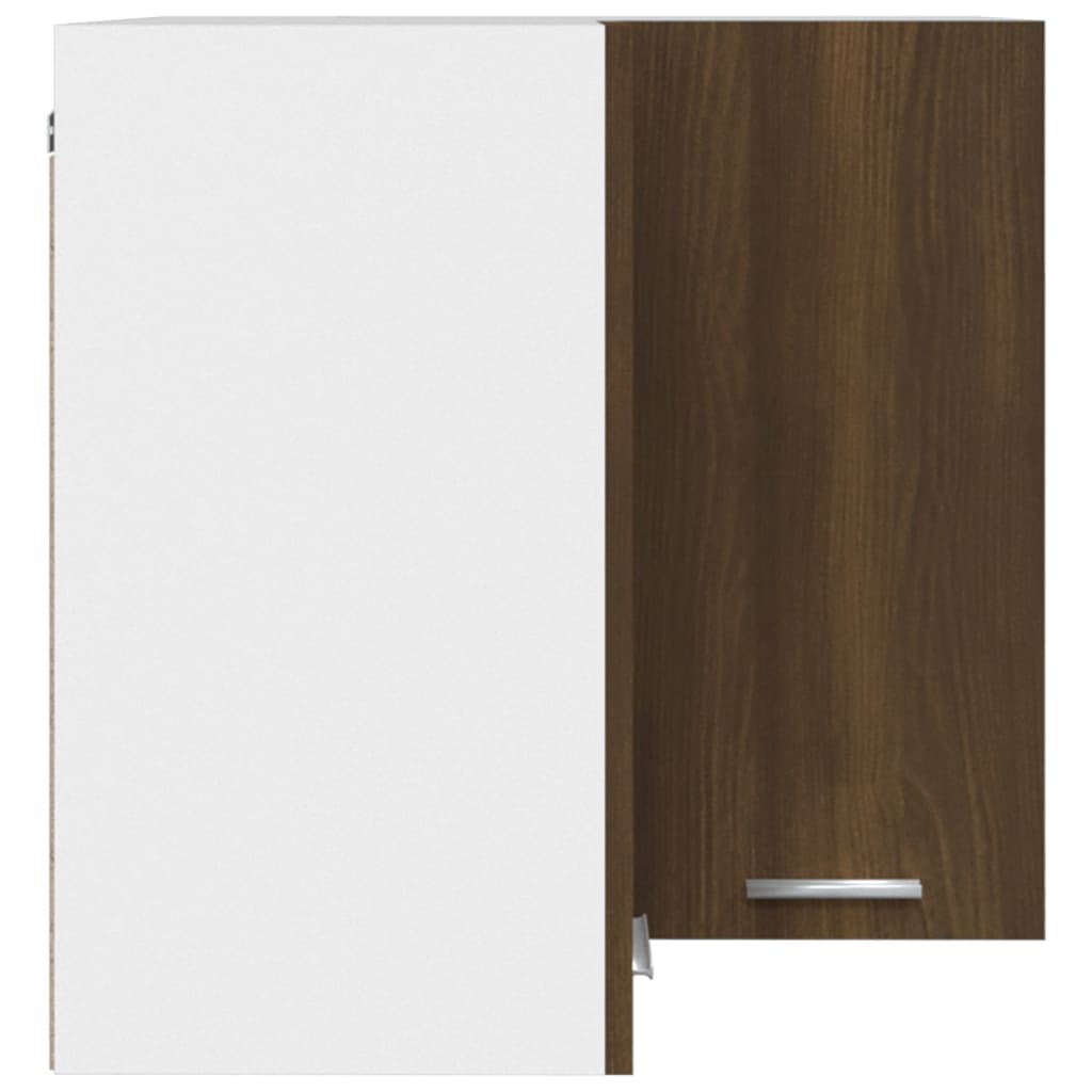 Armoire d’angle suspendue Chêne marron Bois d’ingénierie - Meubles de cuisine