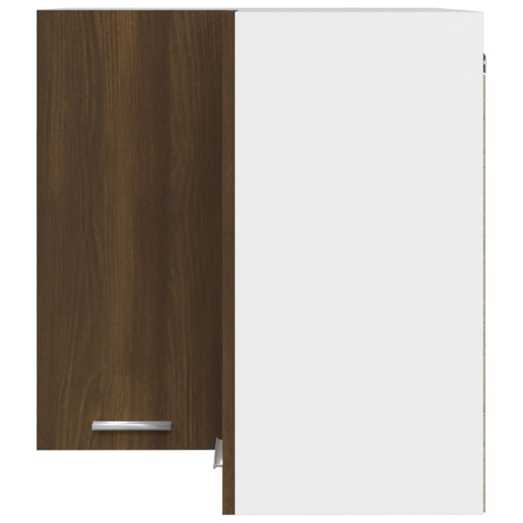 Armoire d’angle suspendue Chêne marron Bois d’ingénierie - Meubles de cuisine