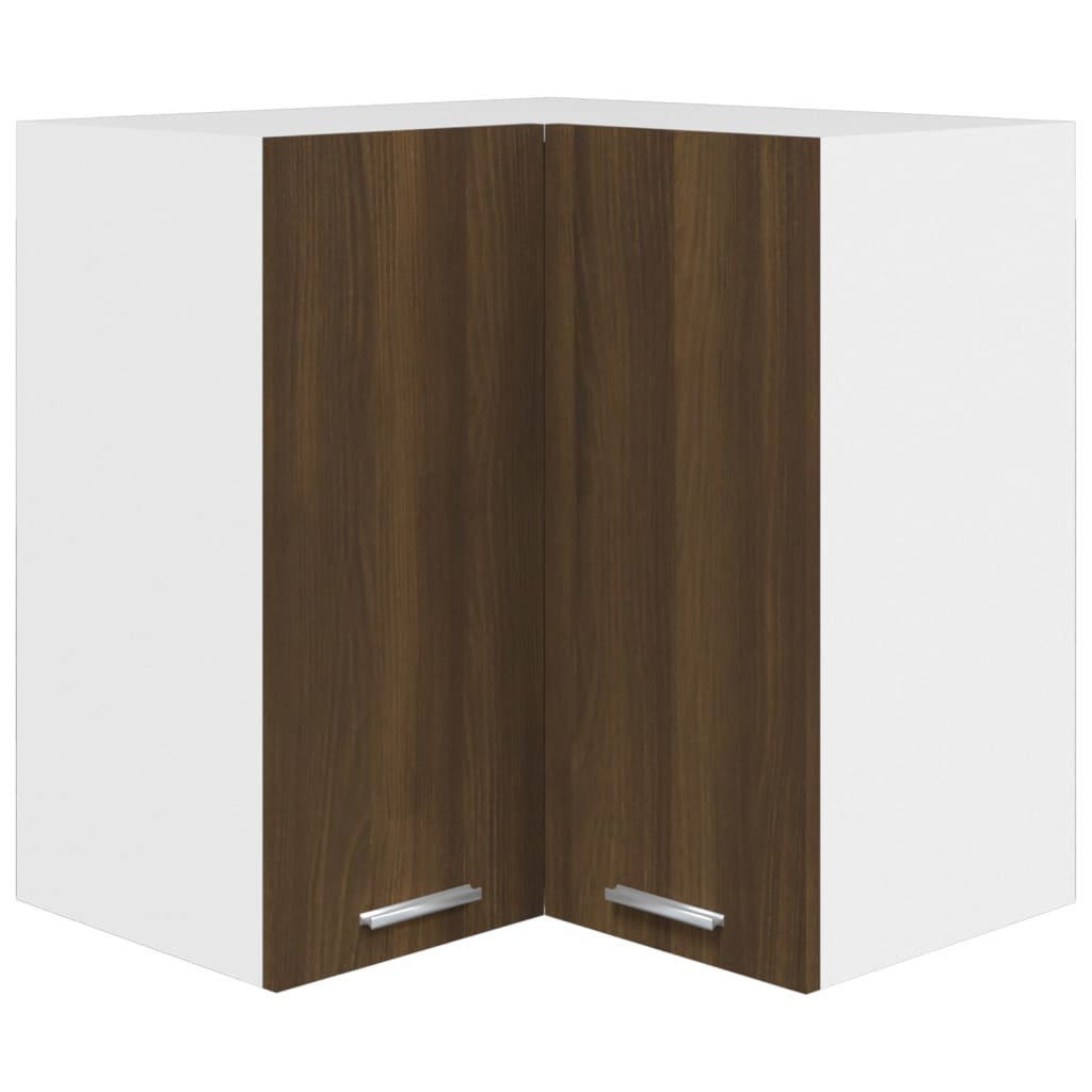 Armoire d’angle suspendue Chêne marron Bois d’ingénierie - Meubles de cuisine