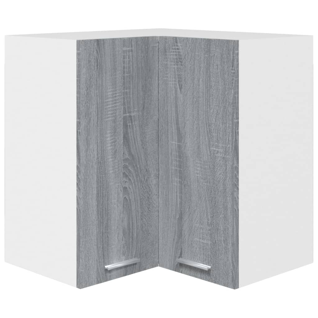 Armoire d’angle suspendue Sonoma gris Bois d’ingénierie - Meubles de cuisine