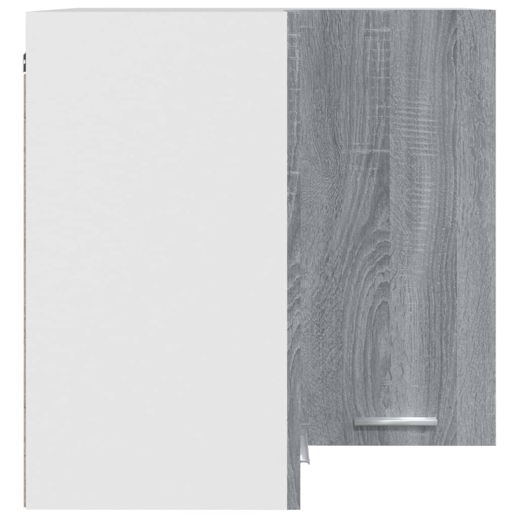 Armoire d’angle suspendue Sonoma gris Bois d’ingénierie - Meubles de cuisine
