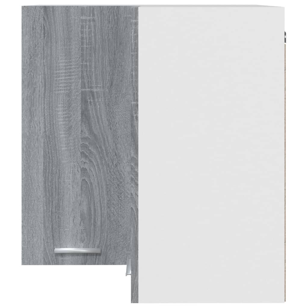 Armoire d’angle suspendue Sonoma gris Bois d’ingénierie - Meubles de cuisine