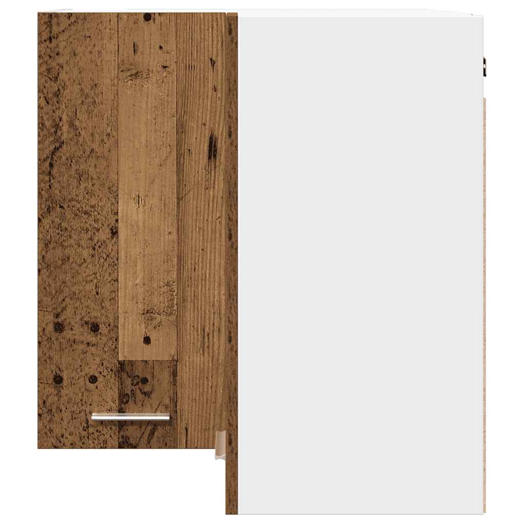 Armoire d’angle suspendue vieux bois 57x57x60cm bois ingénierie - Meubles de cuisine