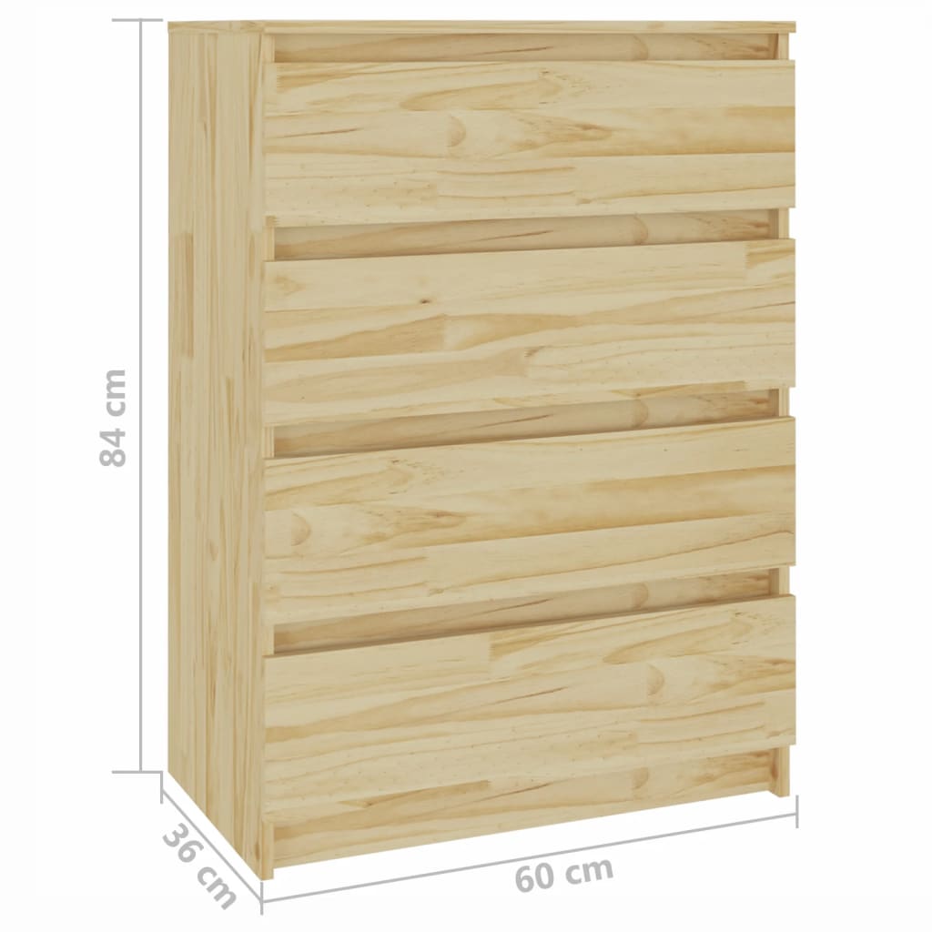Armoire d’appoint 60x36x84 cm Bois de pin massif - Buffets & bahuts