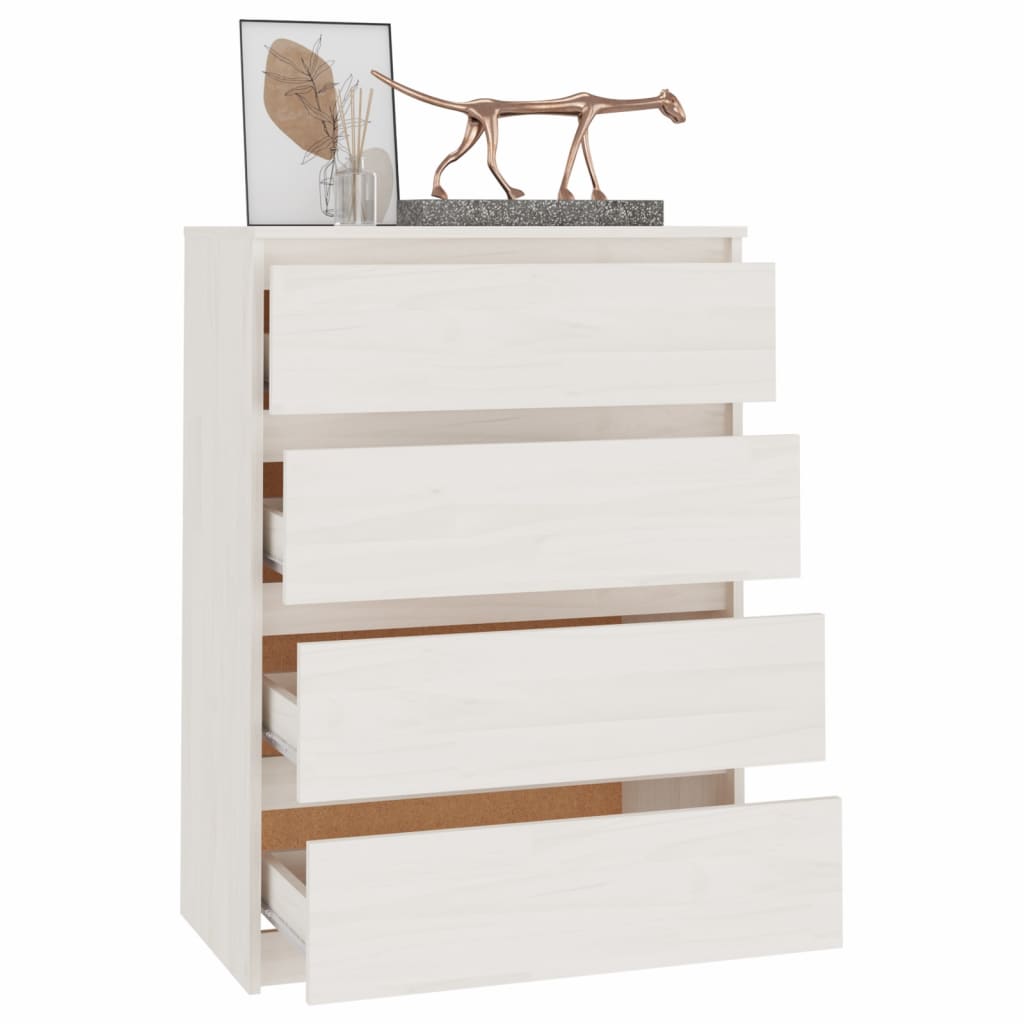 Armoire d’appoint Blanc 60x36x84 cm Bois de pin massif - Buffets & bahuts