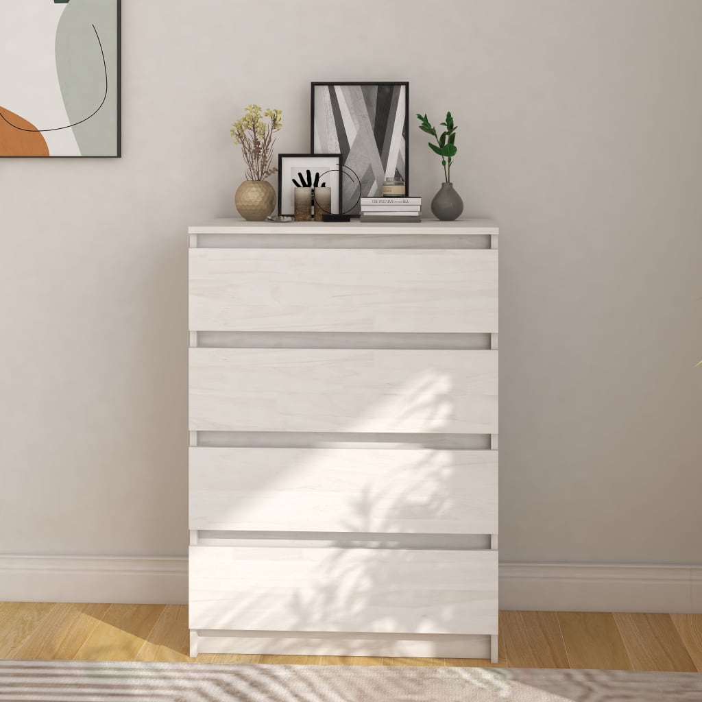 Armoire d’appoint Blanc 60x36x84 cm Bois de pin massif - Buffets & bahuts