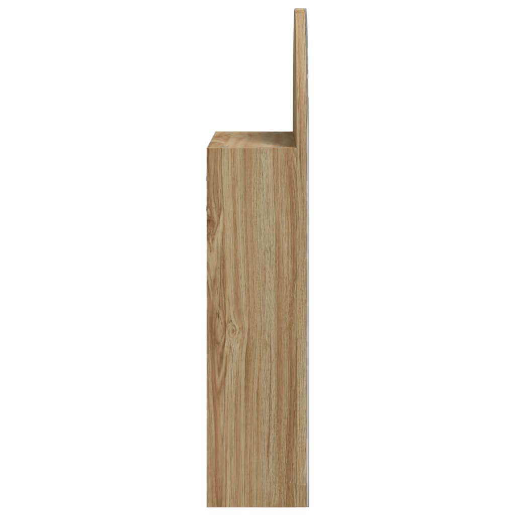 Armoire de bain à miroir avec LED arquée chêne 42x13x70 cm - Meubles-lavabos de salle de bains