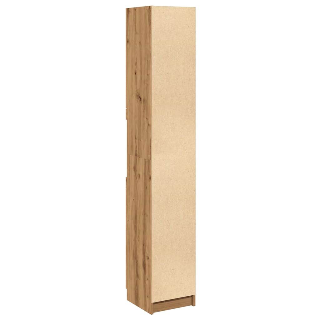 Armoire de bain chêne artisanal 32x34x188,5cm bois d’ingénierie - Meubles-lavabos de salle de bains