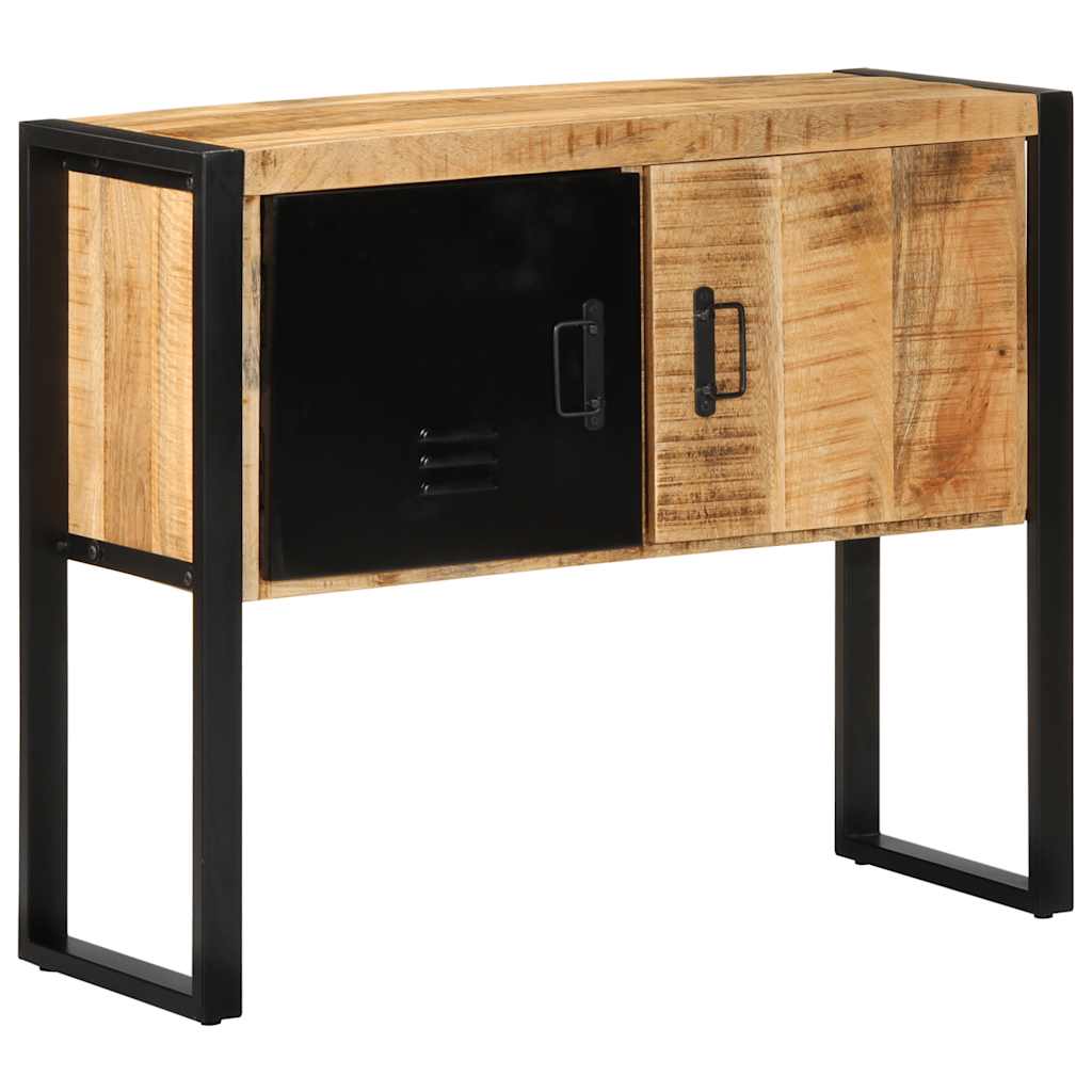Armoire de console 90x35x75 cm bois de manguier massif brut - Tables d’appoint