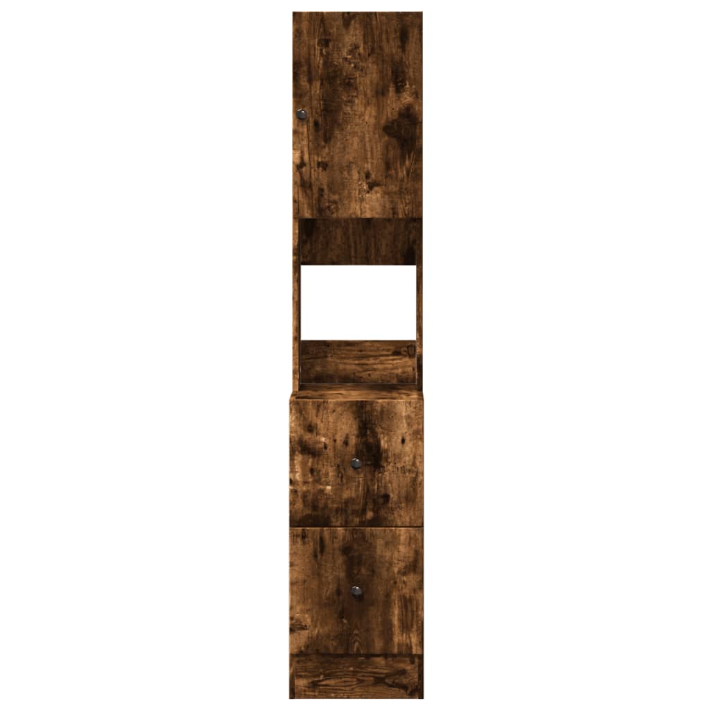 Armoire de cuisine chêne fumé 35x50x180 cm bois d’ingénierie - Meubles de cuisine
