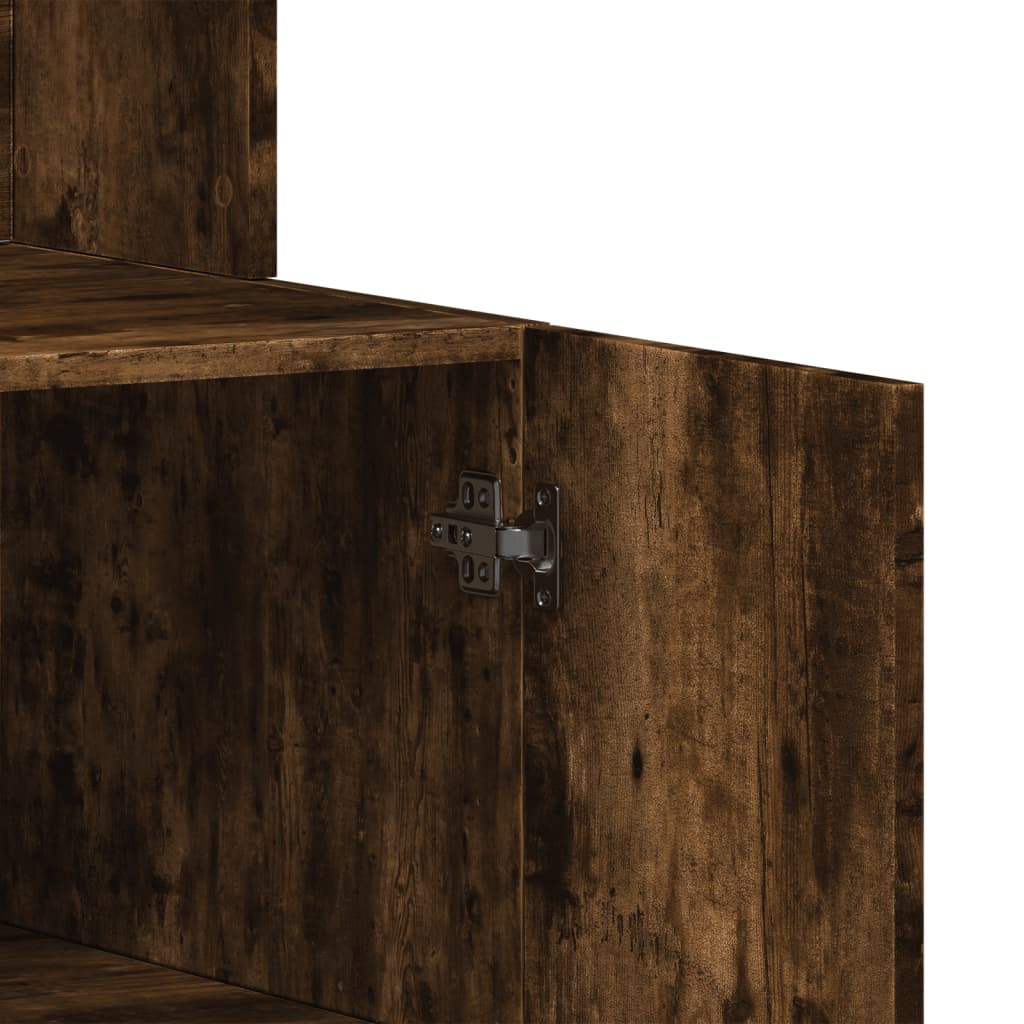 Armoire de cuisine chêne fumé 95x50x180 cm bois d’ingénierie - Meubles de cuisine