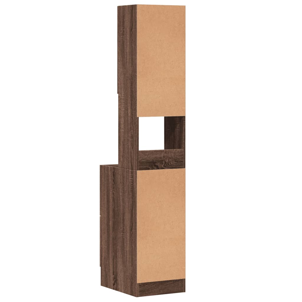 Armoire de cuisine chêne marron 35x50x180 cm bois d’ingénierie - Meubles de cuisine
