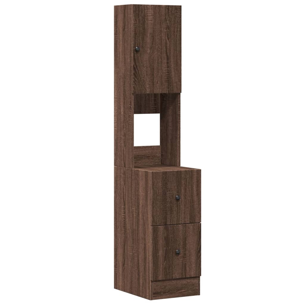Armoire de cuisine chêne marron 35x50x180 cm bois d’ingénierie - Meubles de cuisine