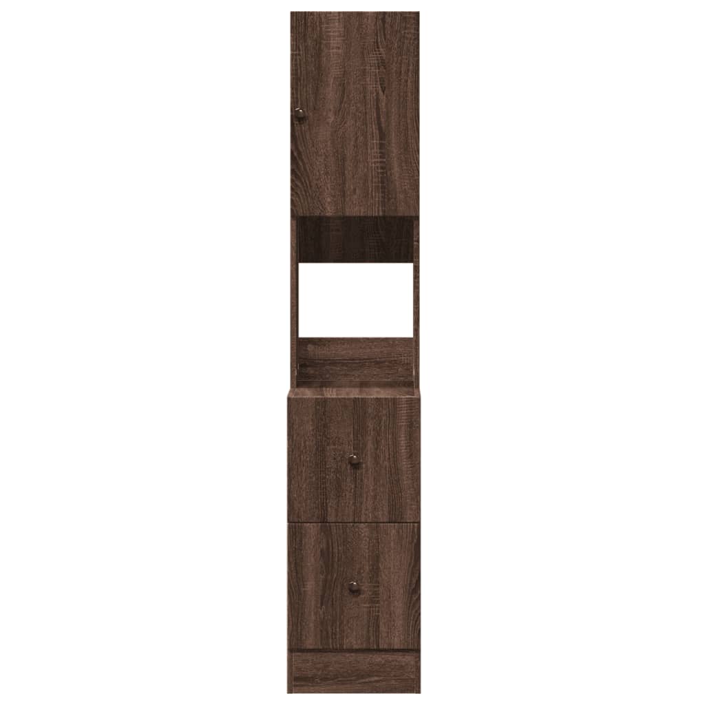 Armoire de cuisine chêne marron 35x50x180 cm bois d’ingénierie - Meubles de cuisine