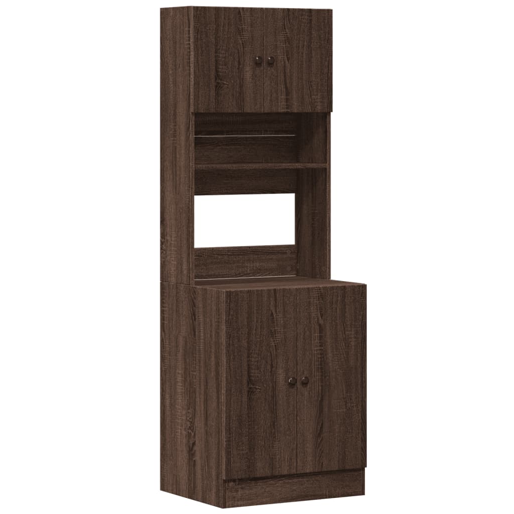 Armoire de cuisine chêne marron 60x50x180 cm bois d’ingénierie - Meubles de cuisine