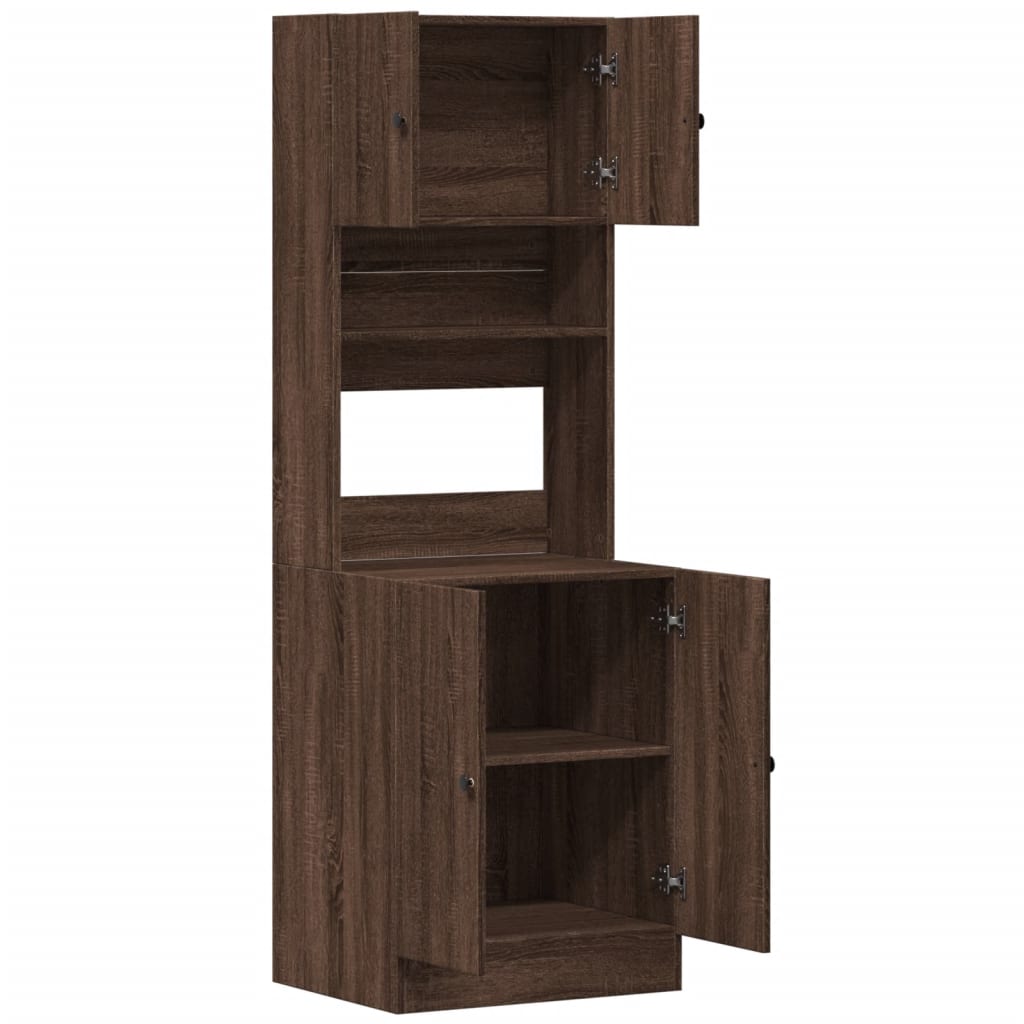 Armoire de cuisine chêne marron 60x50x180 cm bois d’ingénierie - Meubles de cuisine
