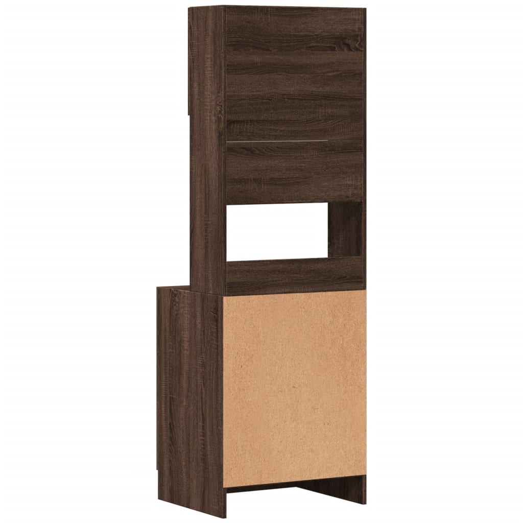 Armoire de cuisine chêne marron 60x50x180 cm bois d’ingénierie - Meubles de cuisine