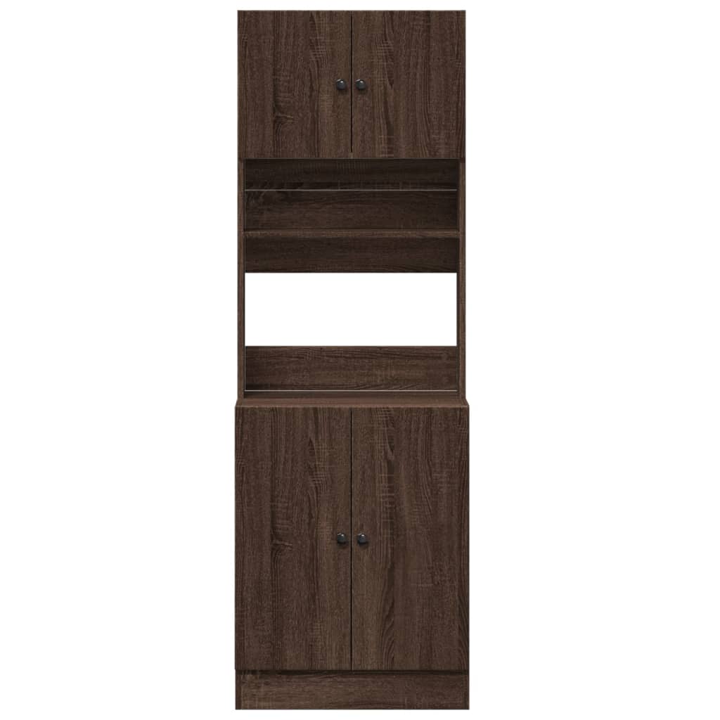 Armoire de cuisine chêne marron 60x50x180 cm bois d’ingénierie - Meubles de cuisine