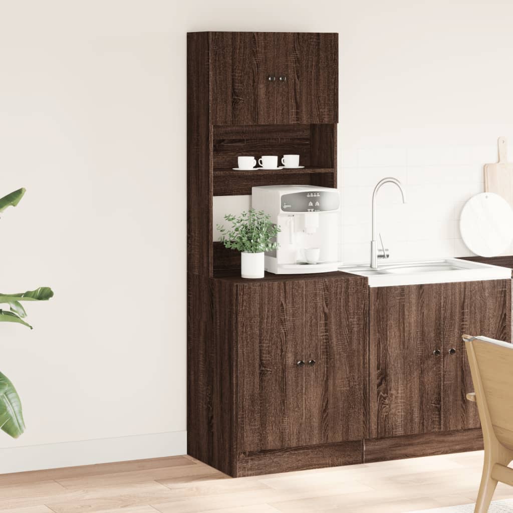 Armoire de cuisine chêne marron 60x50x180 cm bois d’ingénierie - Meubles de cuisine