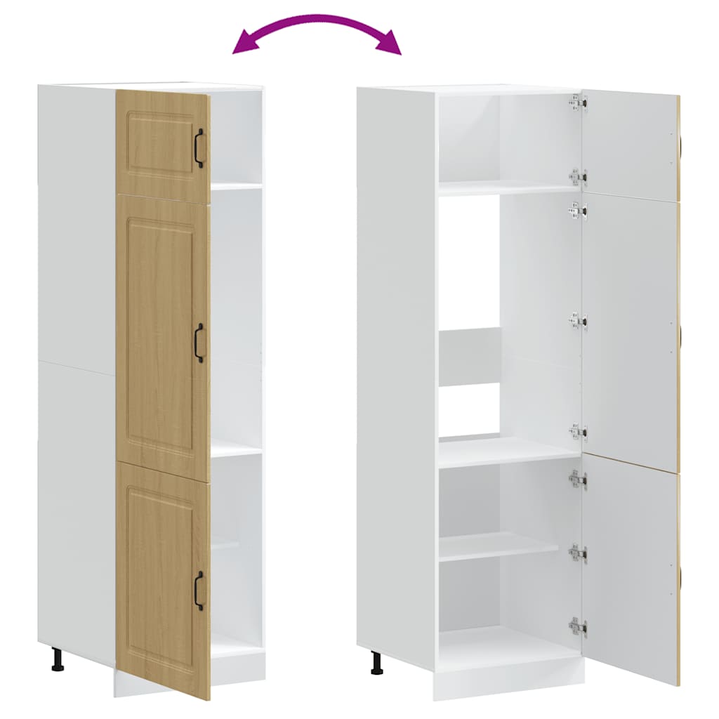 Armoire de cuisine Kalmar chêne sonoma bois d’ingénierie - Meubles de cuisine