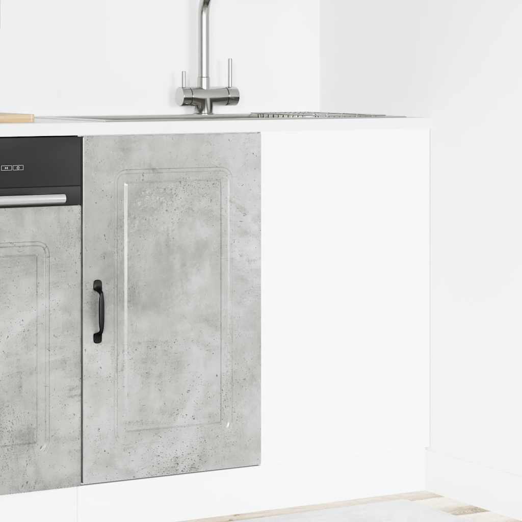 Armoire de cuisine Kalmar gris béton bois d’ingénierie - Meubles de cuisine