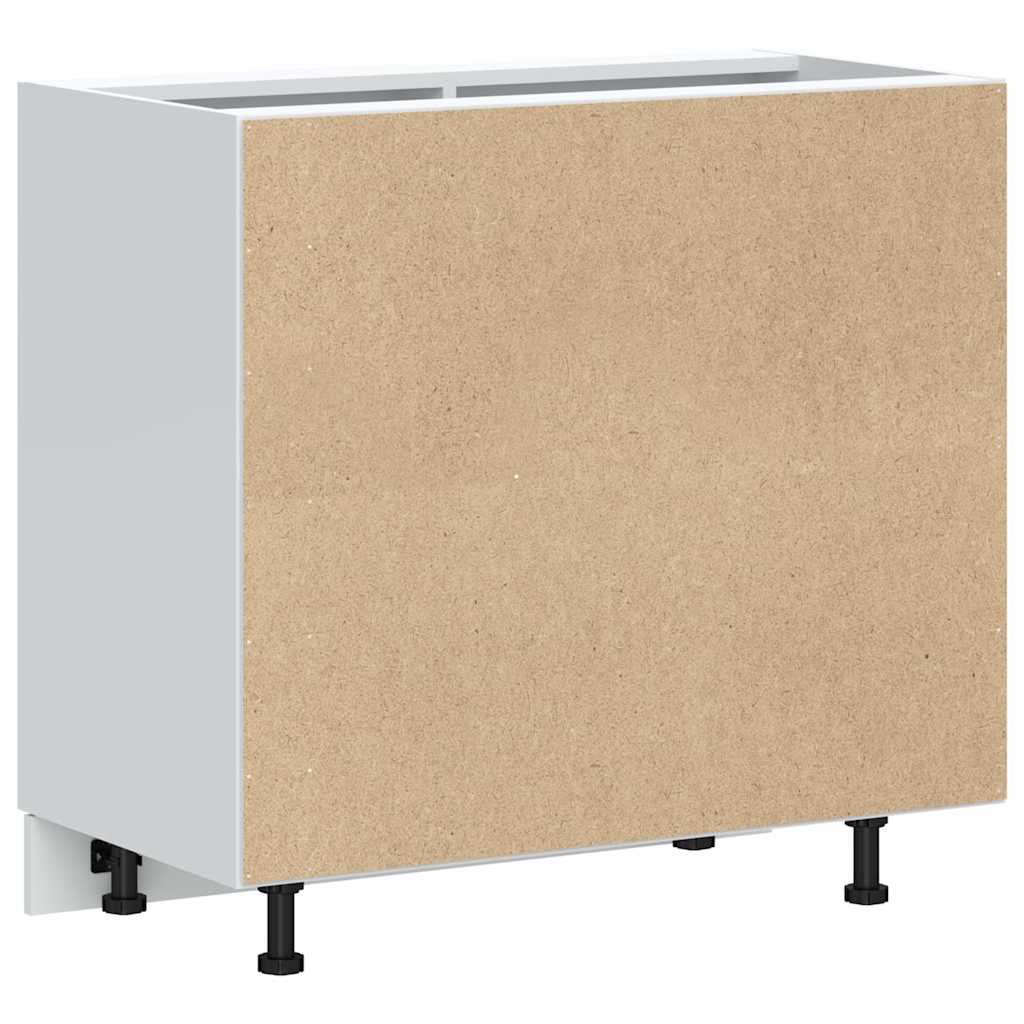 Armoire de cuisine Kalmar gris béton bois d’ingénierie - Meubles de cuisine