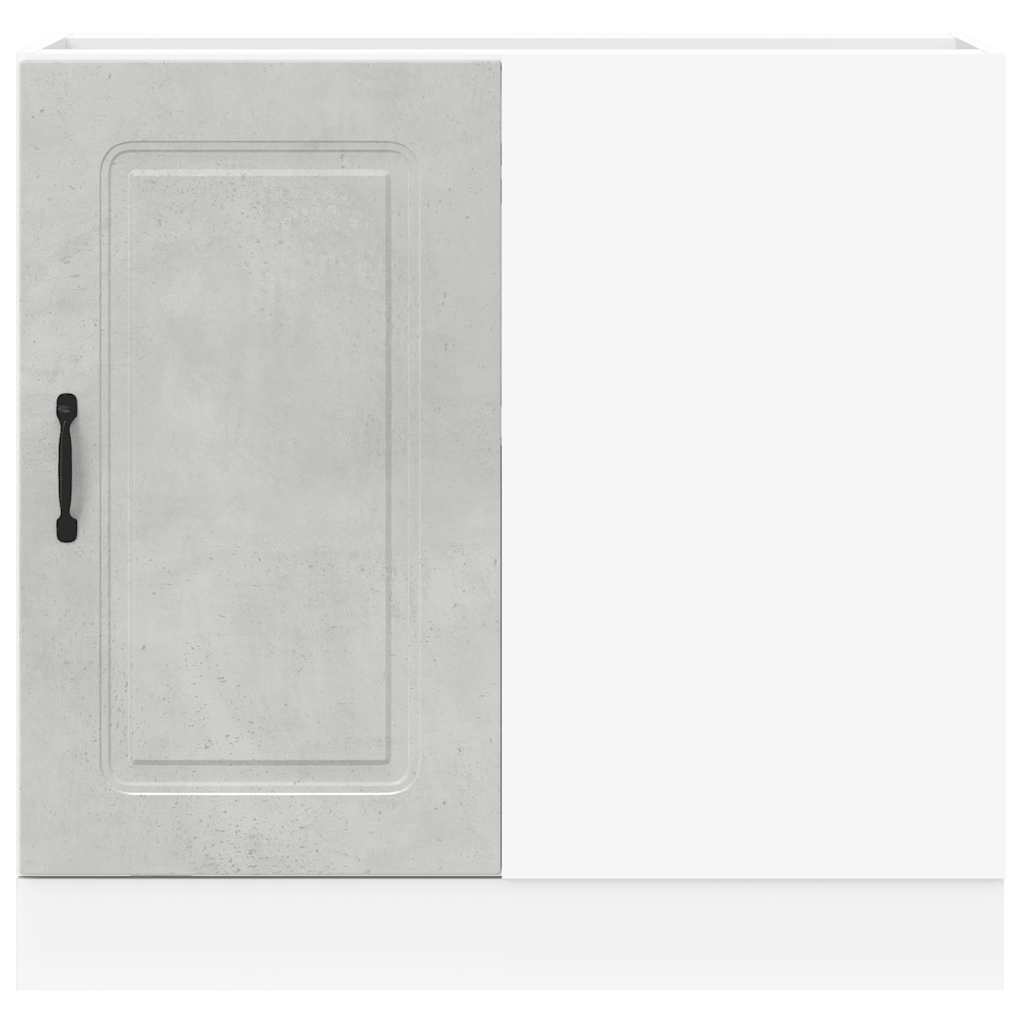 Armoire de cuisine Kalmar gris béton bois d’ingénierie - Meubles de cuisine