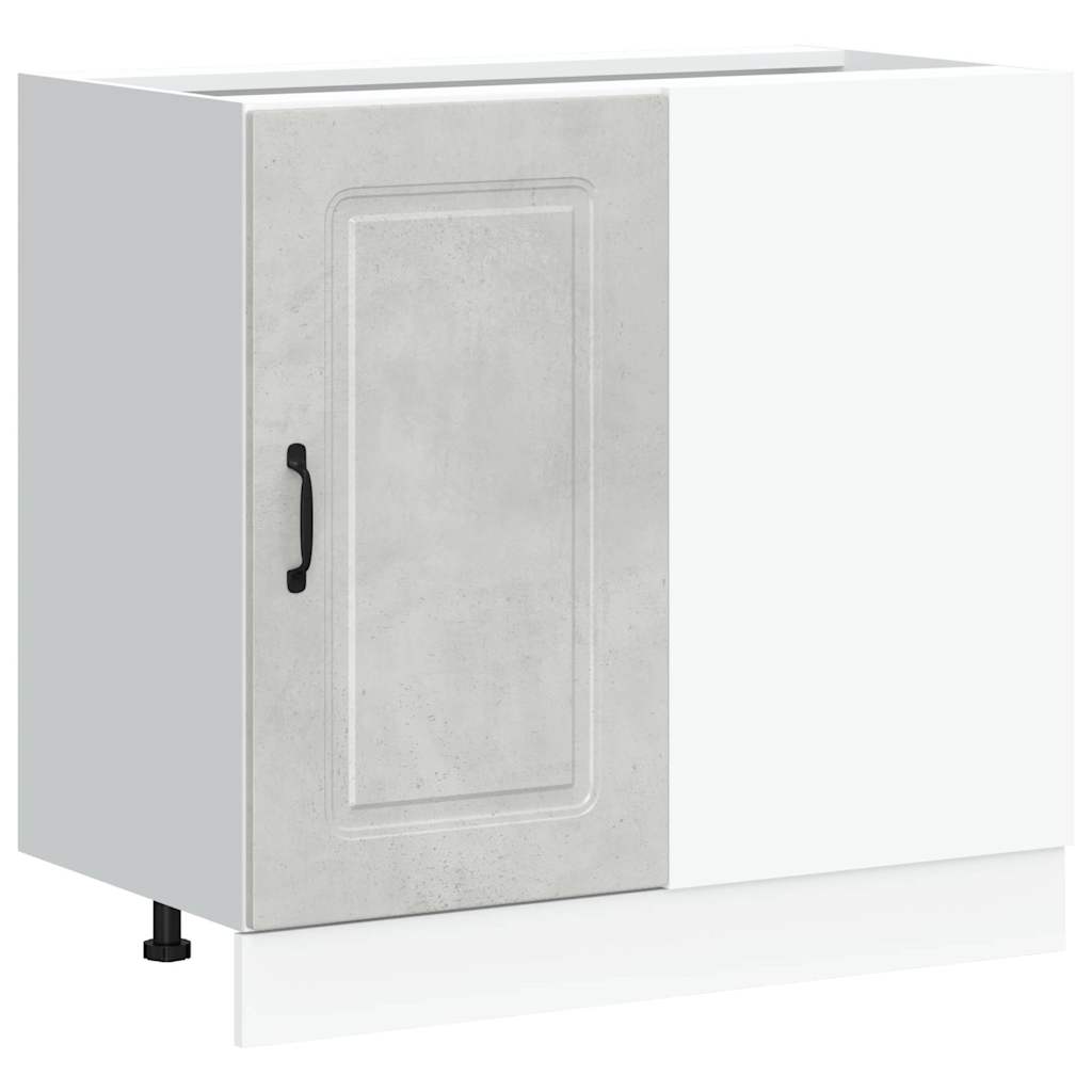 Armoire de cuisine Kalmar gris béton bois d’ingénierie - Meubles de cuisine