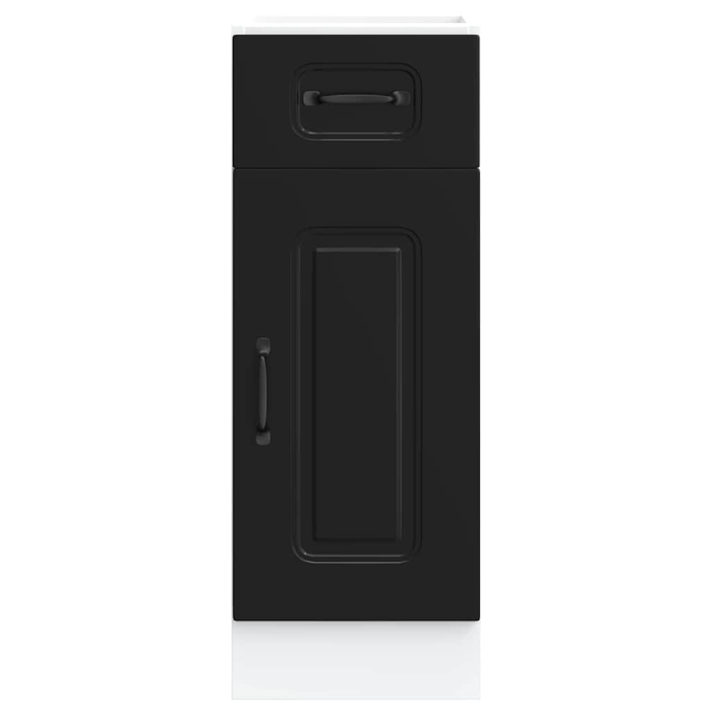 Armoire de cuisine Kalmar noir bois d’ingénierie - Meubles de cuisine