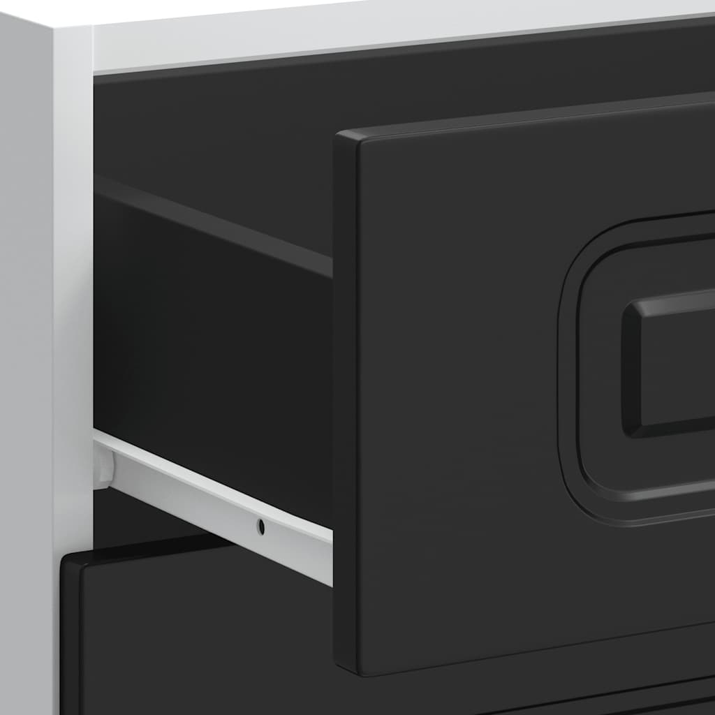Armoire de cuisine Kalmar noir bois d’ingénierie - Meubles de cuisine