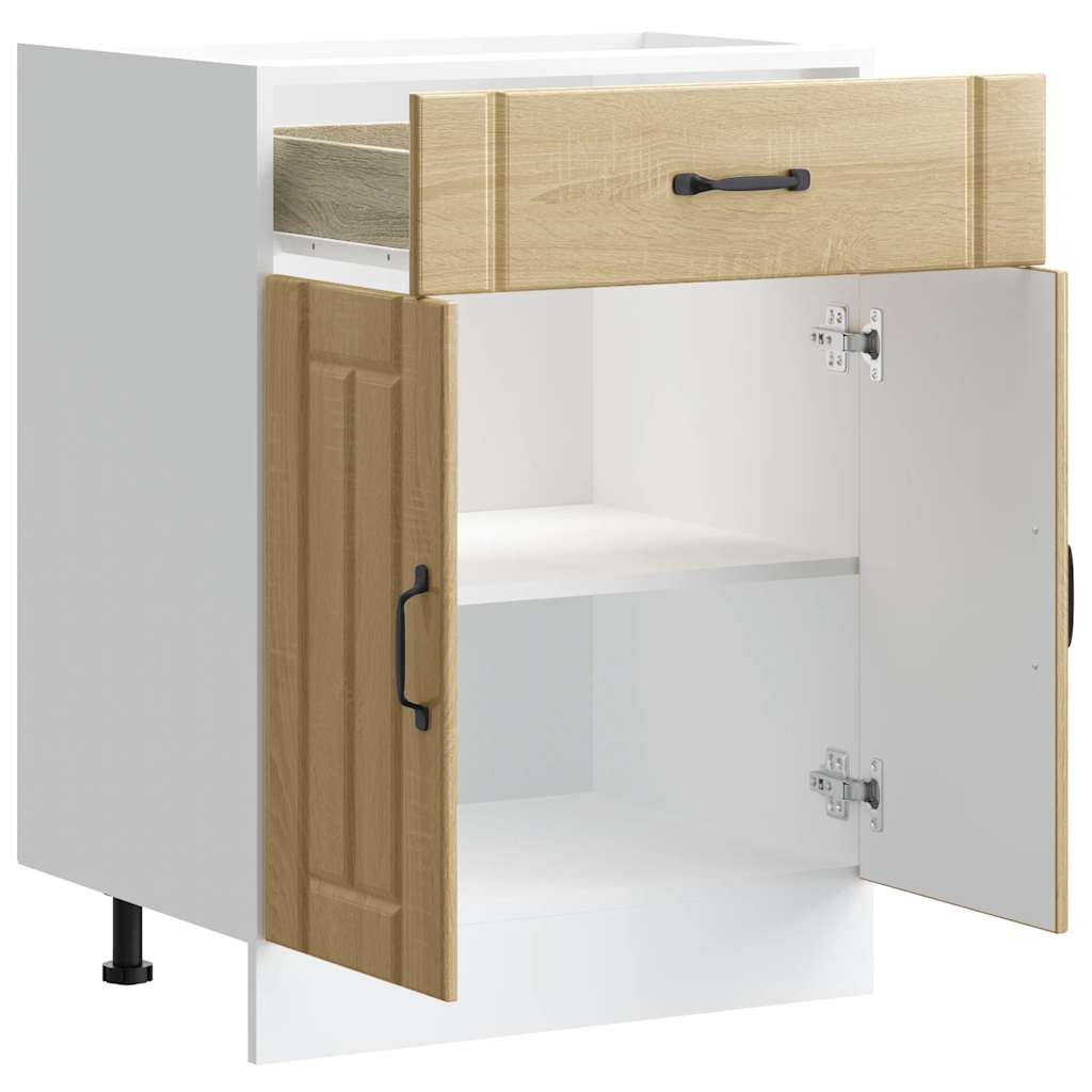 Armoire de cuisine Lucca chêne sonoma bois ingénierie - Meubles de cuisine