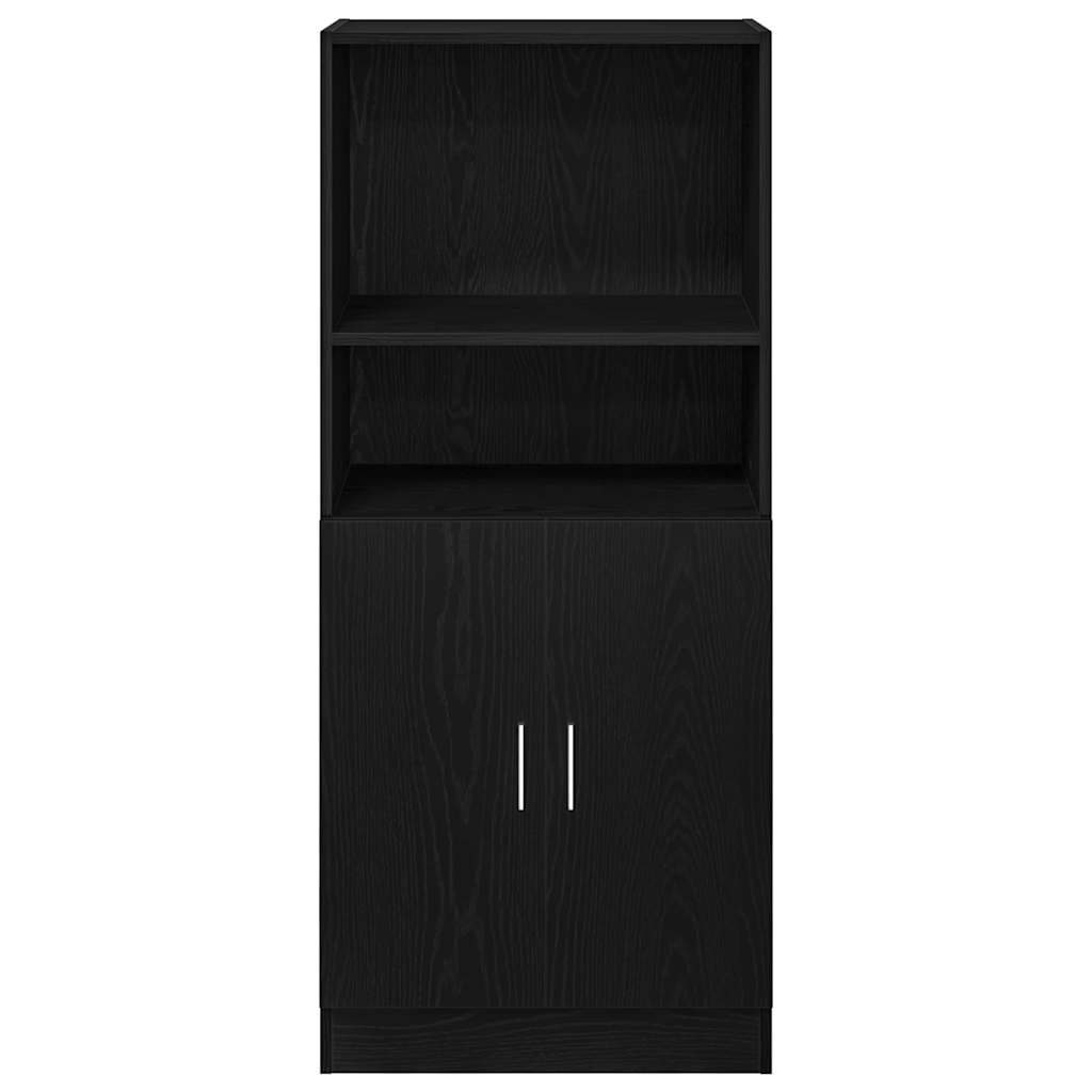 Armoire de cuisine noir 57x41,5x131,5 cm bois d’ingénierie - Meubles de cuisine