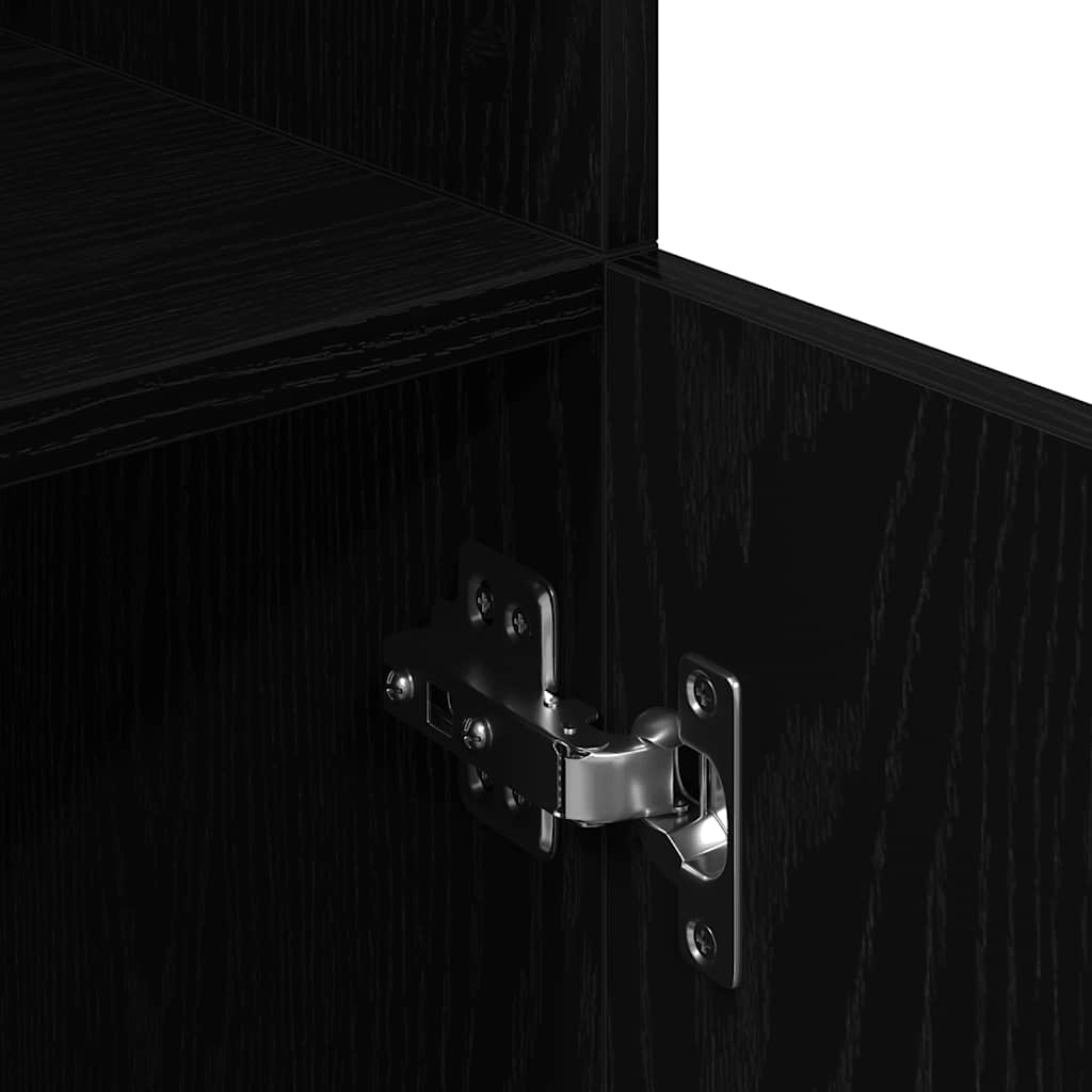Armoire de cuisine noir 57x41,5x131,5 cm bois d’ingénierie - Meubles de cuisine