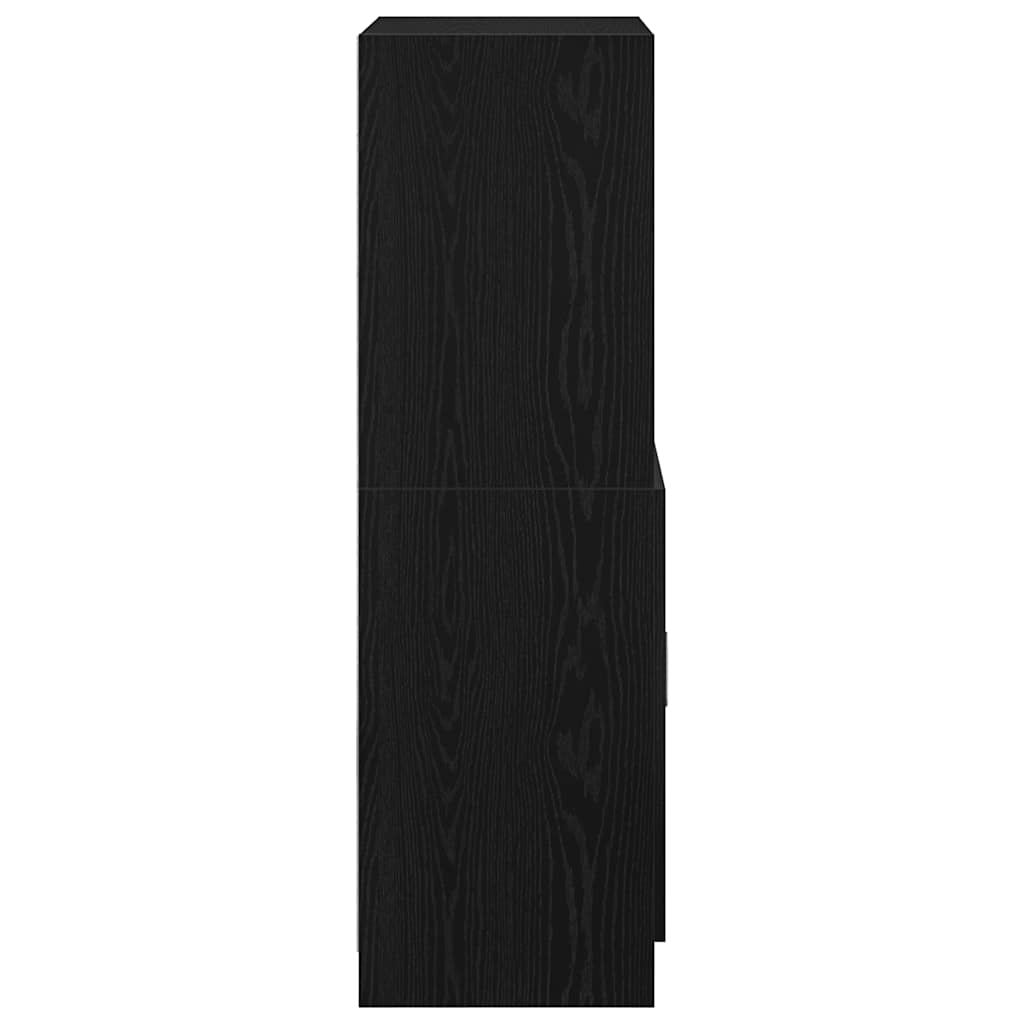 Armoire de cuisine noir 57x41,5x131,5 cm bois d’ingénierie - Meubles de cuisine