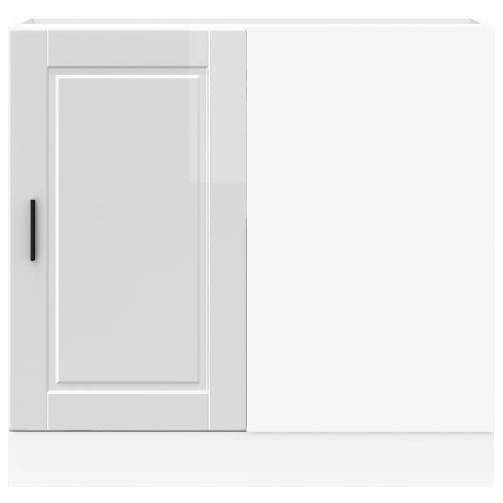 Armoire de cuisine Porto blanc brillant bois ingénierie - Meubles de cuisine