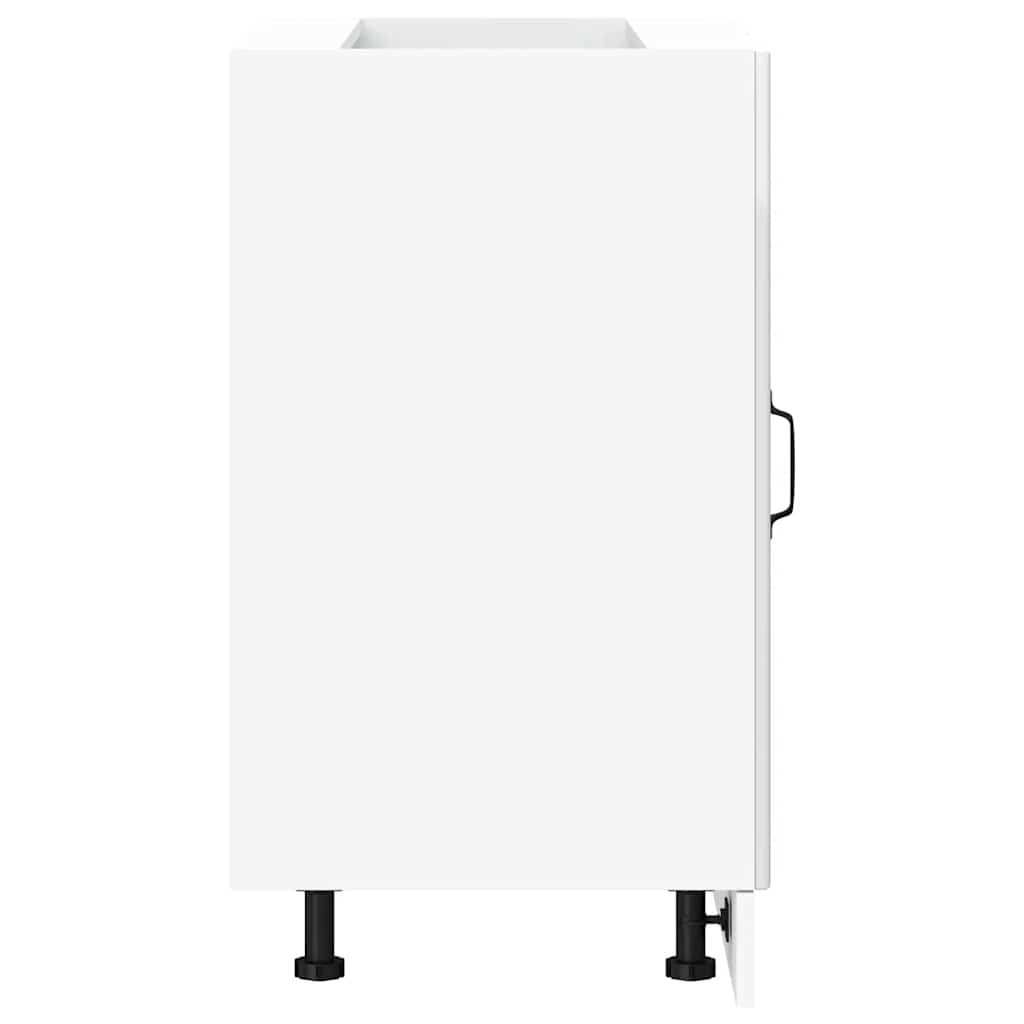 Armoire de cuisine Porto blanc brillant bois ingénierie - Meubles de cuisine